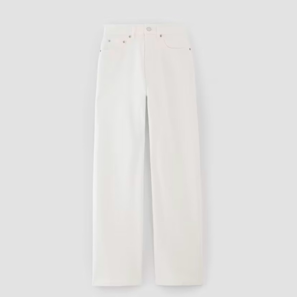Everlane EUC Way-High Slim Fit Jeans White Size 29 High Waist Straight Leg - Picture 7 of 13
